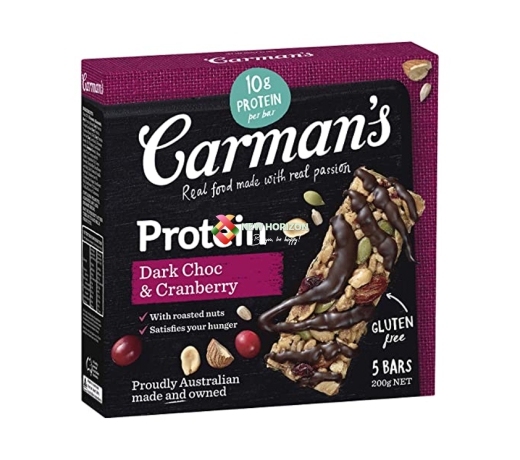 Carman's Protein - Dark choc & Cranberry